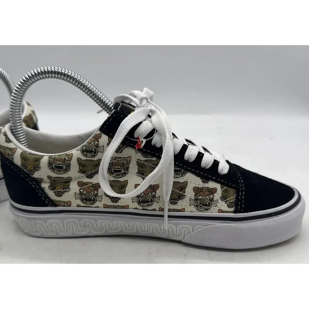 VANS Old‎ Skool Low Black Suede Jaguar Size Women’s 5.5 NEW WITHOUT BOX